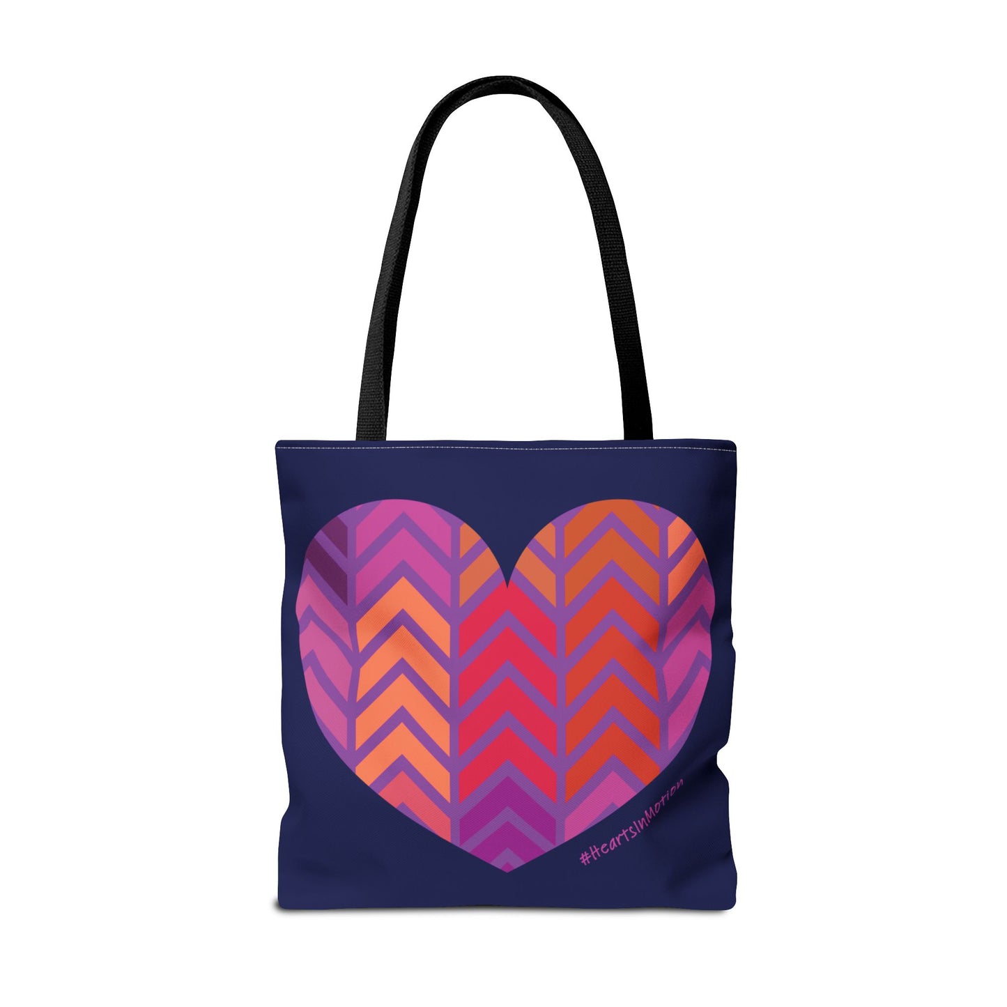 Colourful Chevron Heart Tote Bag - #HeartsInMotion