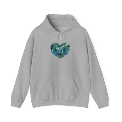 Colourful Heart Design Unisex Hoodie | Cozy Sweatshirt, #HeartsInMotion