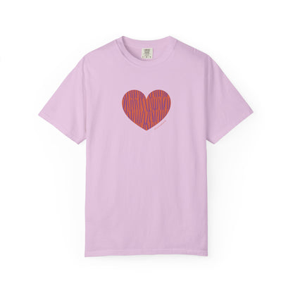 Heart Pattern Unisex Garment-Dyed T-shirt - #HeartsInMotion
