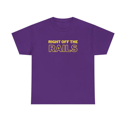 Right Off The Rails Unisex Heavy Cotton Tee | Casual Graphic Shirt