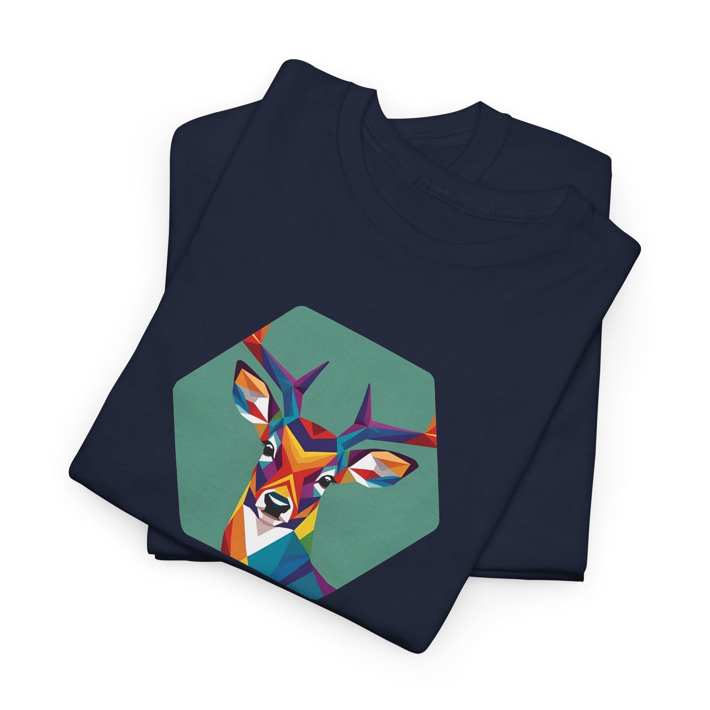 Colorful Deer Graphic Unisex Heavy Cotton Tee