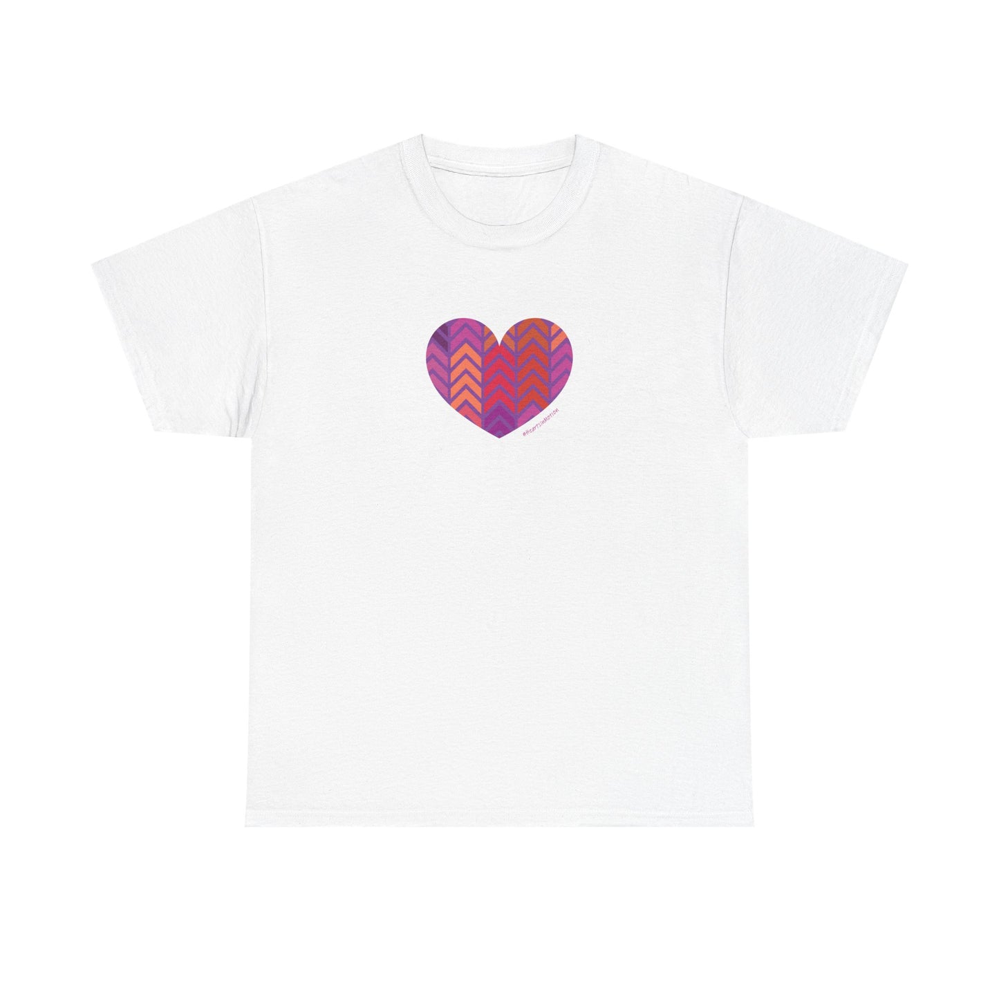 Colourful Heart Unisex Heavy Cotton Tee - Vibrant Casual Wear for Everyday Love