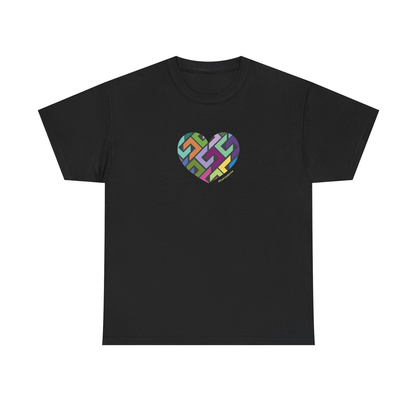 Colourful Heart Unisex Heavy Cotton Tee - Stylish & Comfortable Wear