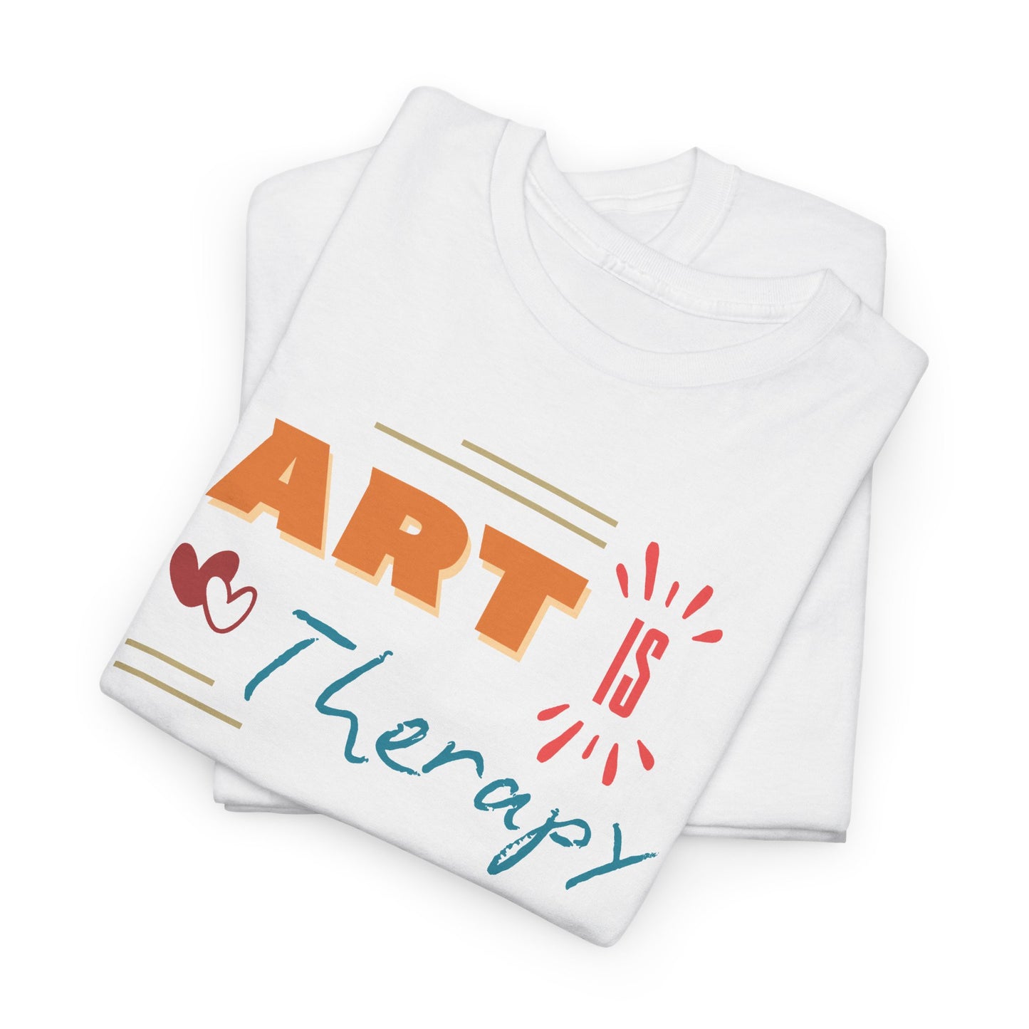 Unisex Heavy Cotton Tee - 'ART is Therapy'