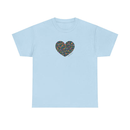 Colourful Heart Dot Unisex Heavy Cotton Tee - #HeartsInMotion T-Shirt