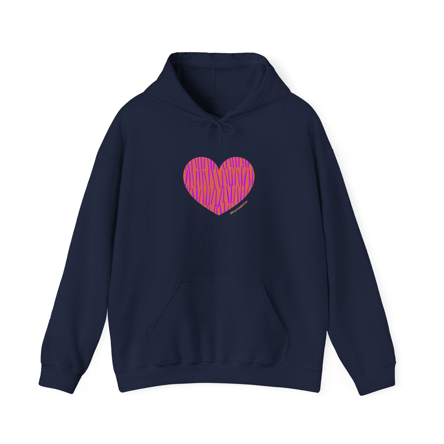 Heart Pattern Unisex Hooded Sweatshirt – #HeartsInMotion