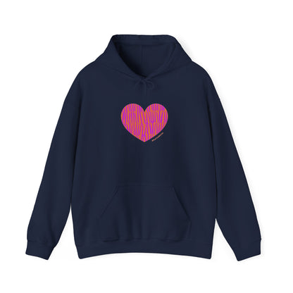 Heart Pattern Unisex Hooded Sweatshirt – #HeartsInMotion