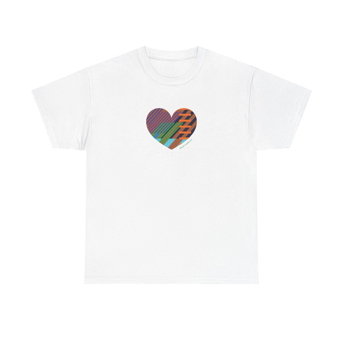 Colourful Heart Unisex Heavy Cotton Tee - Vibrant Graphic T-Shirt