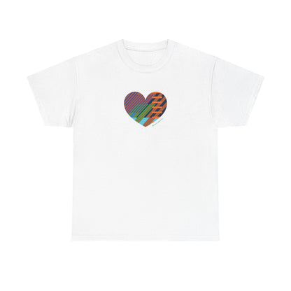 Colourful Heart Unisex Heavy Cotton Tee - Vibrant Graphic T-Shirt