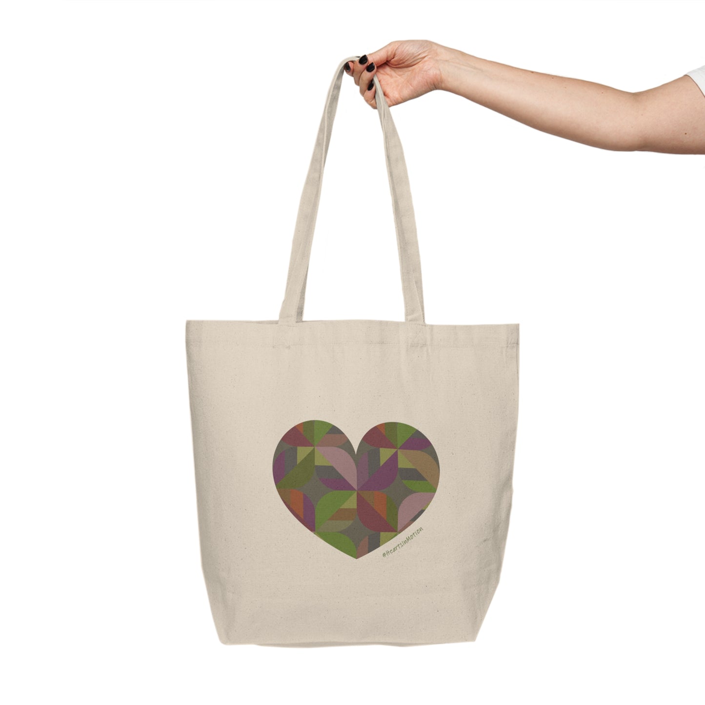 Colourful Heart Canvas Shopping Tote | Eco-Friendly Bag, #HeartsInMotion