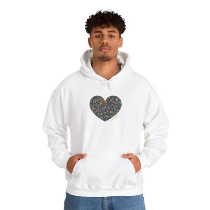 Colourful Heart Dot Design Unisex Hoodie - #HeartsInMotion