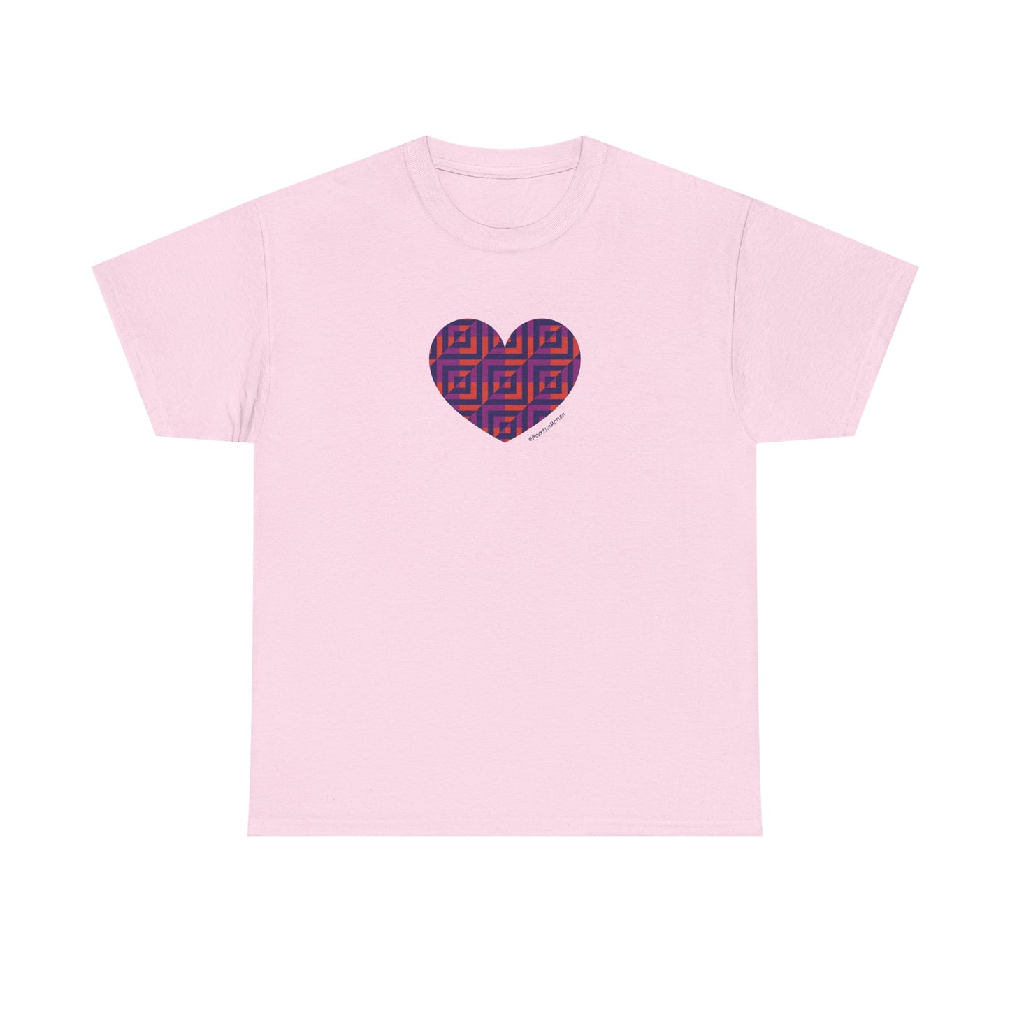 Colorful Heart Unisex Heavy Cotton Tee - #HeartsInMotion