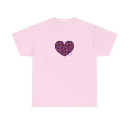 Colorful Heart Unisex Heavy Cotton Tee - #HeartsInMotion