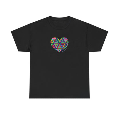 Colourful Heart Graphic Tee, Unisex Heavy Cotton Shirt, #HeartsInMotion