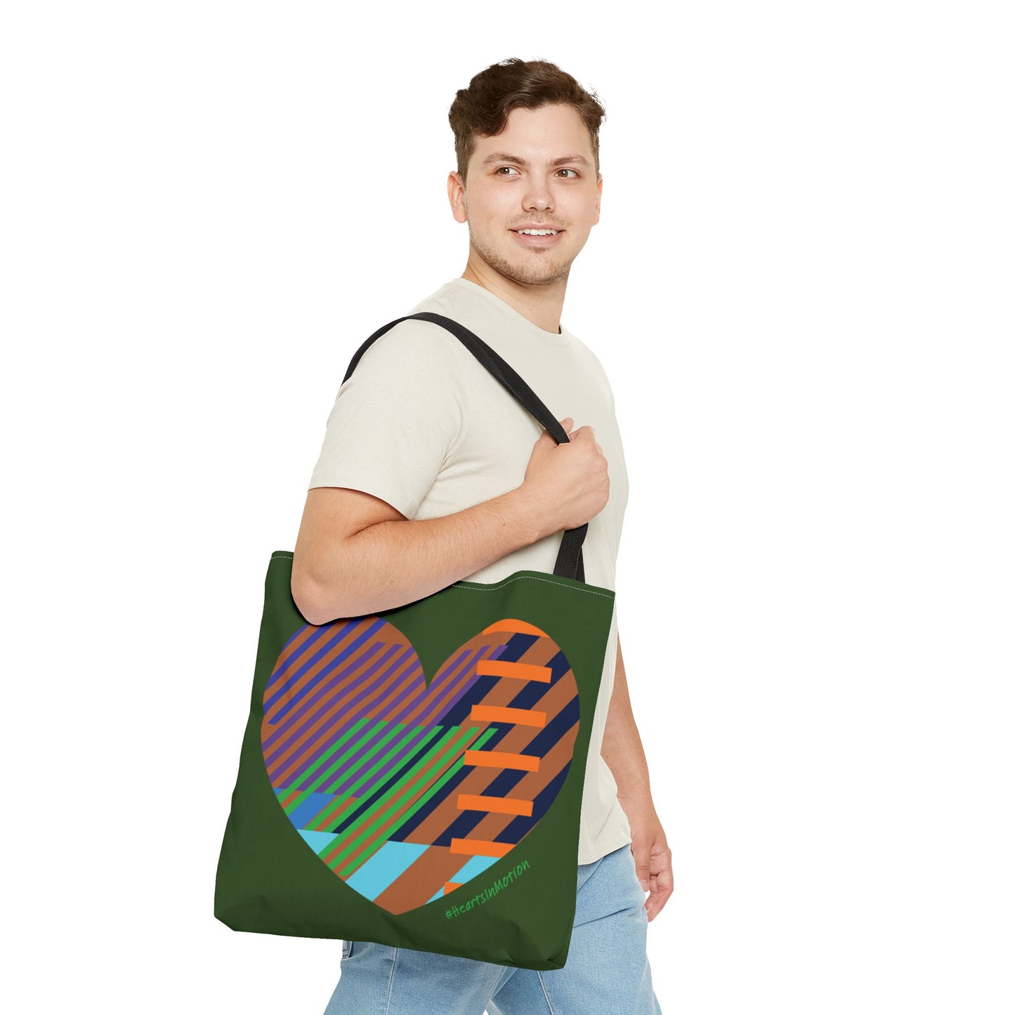 Colourful Heart Design Tote Bag - Perfect for Everyday Use - #HeartsInMotion