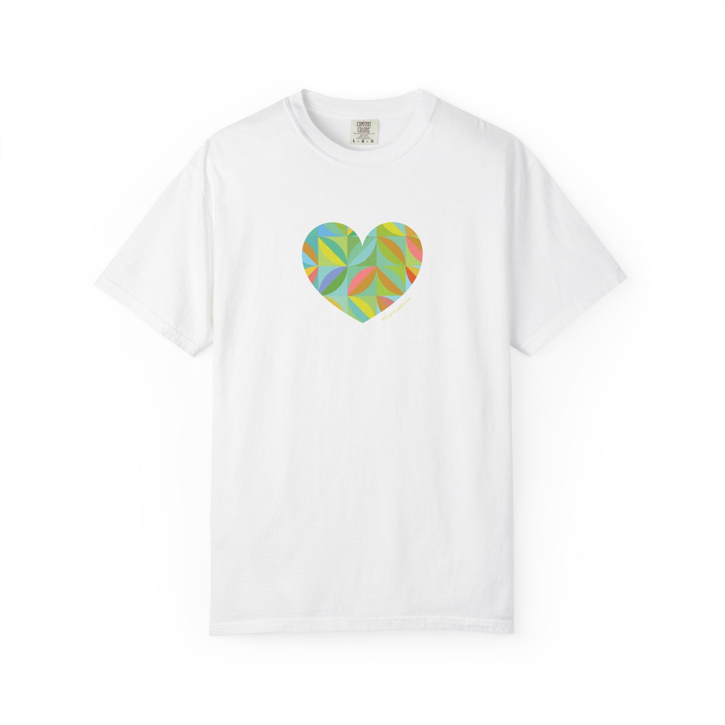 Colourful Heart Design Unisex Garment-Dyed T-Shirt - #HeartsInMotion