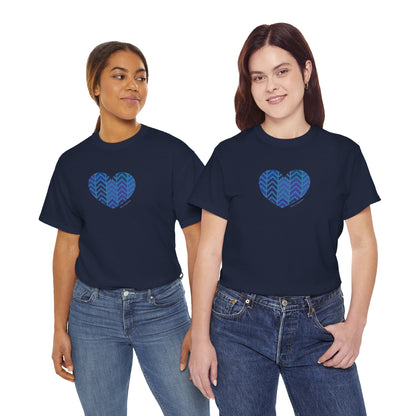 Heart Pattern Heavy Cotton Tee - Soft & Colourful Casual Wear - #HeartsInMotion