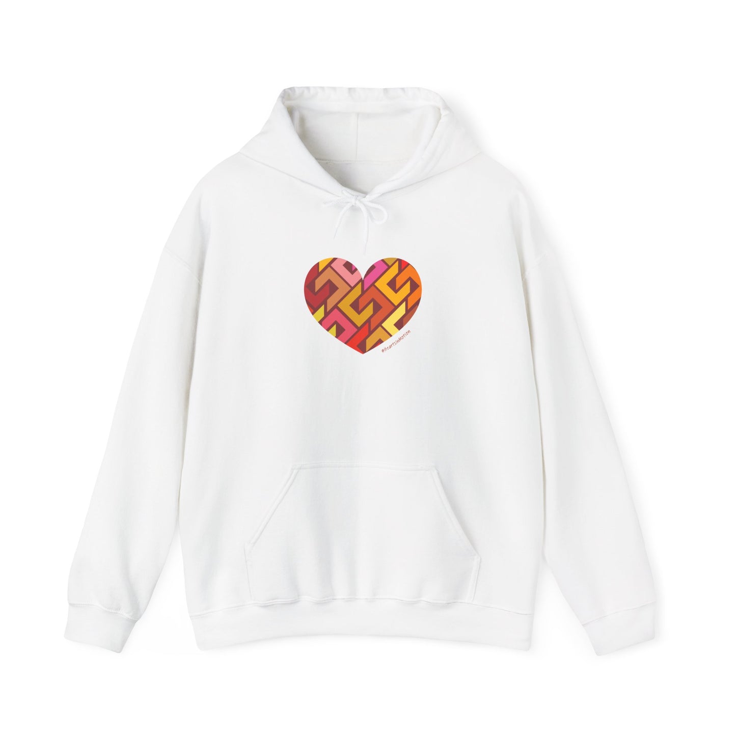 Colourful Heart Hoodie, Cozy Sweatshirt - #HeartsInMotion