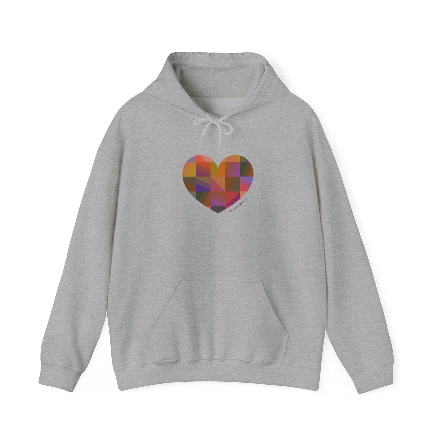 Colourful Heart Unisex Hooded Sweatshirt - Cozy Love Gift