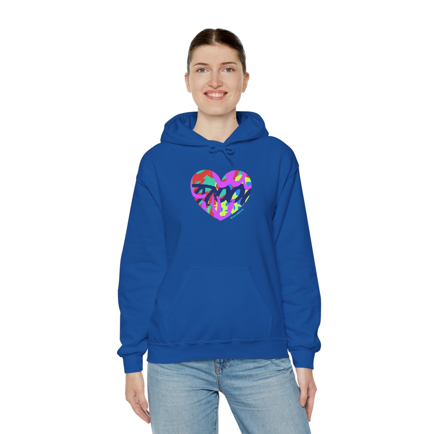 Colorful Grafitti Heart Hoodie – #HeartsInMotion - Love Over Hate