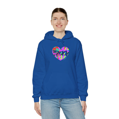 Colorful Grafitti Heart Hoodie – #HeartsInMotion - Love Over Hate