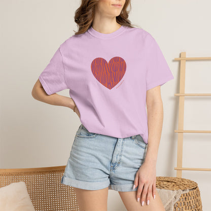 Heart Pattern Unisex Garment-Dyed T-shirt - #HeartsInMotion