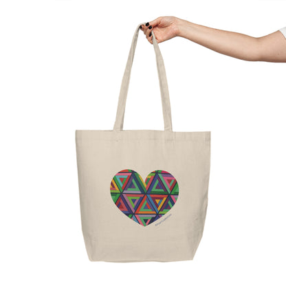 Colourful Heart Canvas Tote Bag | Eco-Friendly Shopper, #HeartsInMotion