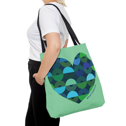 Vibrant Heart Pattern Tote Bag | #HeartsInMotion
