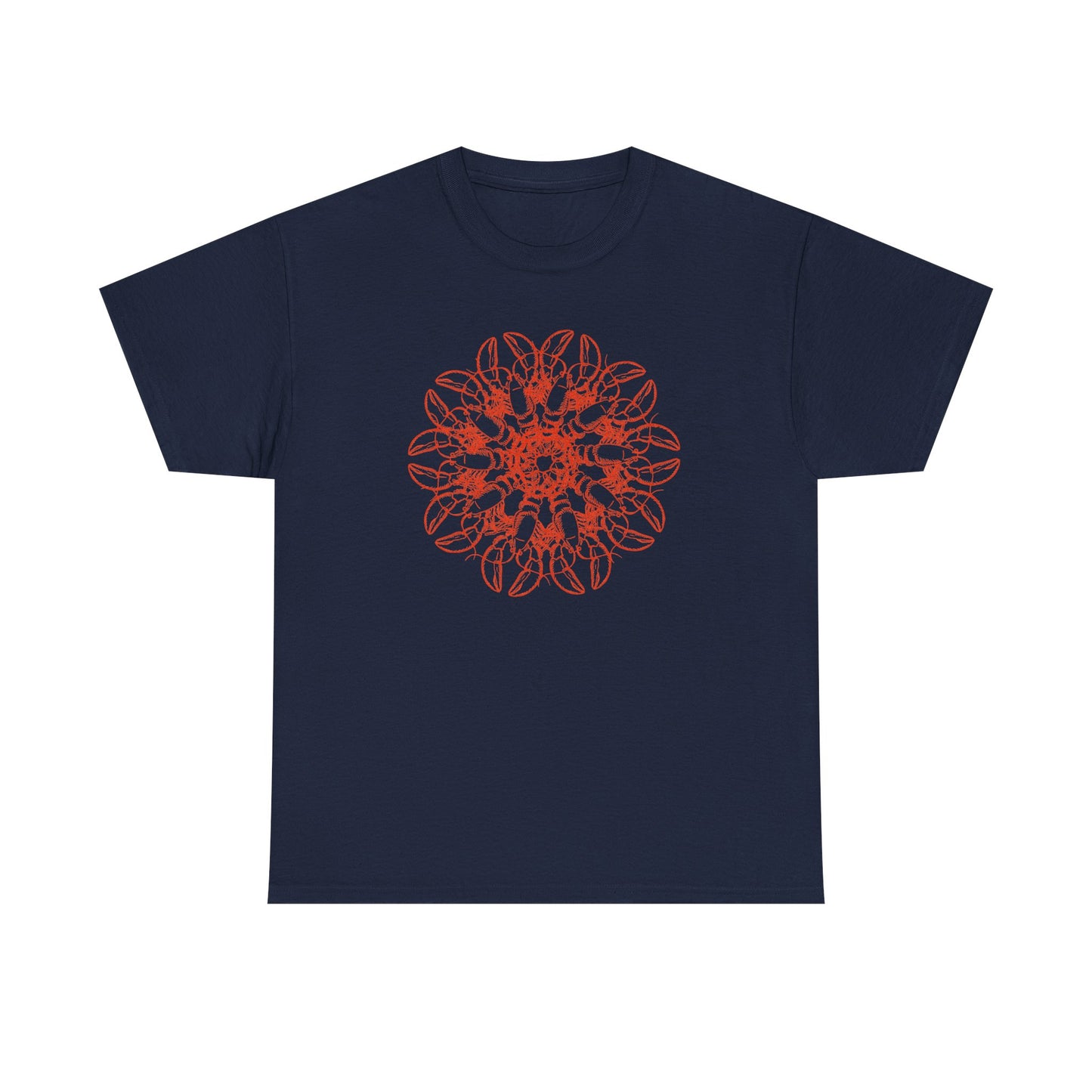 Lobster Mandala Blossom Unisex Heavy Cotton Tee