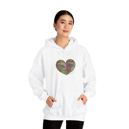 Heart Patterned Unisex Hooded Sweatshirt, Cozy Hoodie, #HeartsInMotion