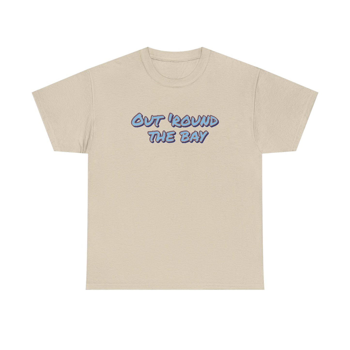 Unisex Heavy Cotton Tee - 'Out 'Round The Bay' Casual Shirt, Fun Graphic Tee