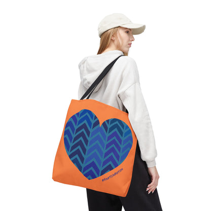 Vibrant Heart Pattern Tote Bag - Perfect for Everyday Use - #HeartsInMotion