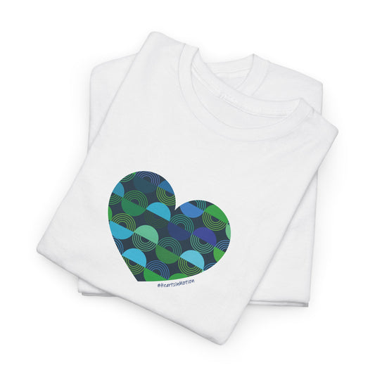 Heart Pattern Unisex Heavy Cotton Tee - #HeartsInMotion