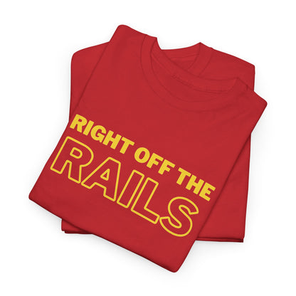 Right Off The Rails Unisex Heavy Cotton Tee | Casual Graphic Shirt