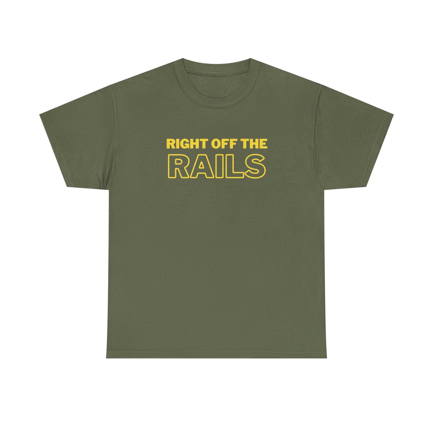Right Off The Rails Unisex Heavy Cotton Tee | Casual Graphic Shirt