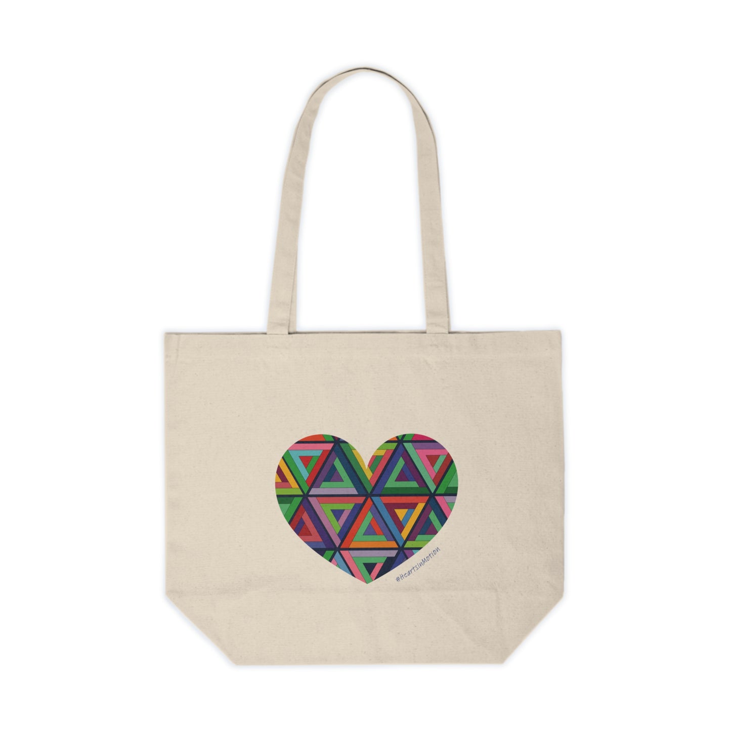 Colourful Heart Canvas Tote Bag | Eco-Friendly Shopper, #HeartsInMotion
