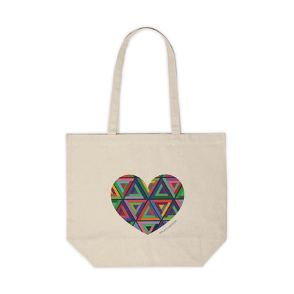 Colourful Heart Canvas Tote Bag | Eco-Friendly Shopper, #HeartsInMotion