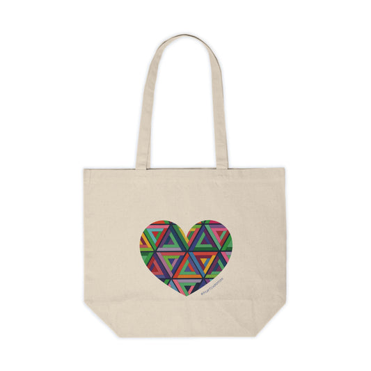 Colourful Heart Canvas Tote Bag | Eco-Friendly Shopper, #HeartsInMotion