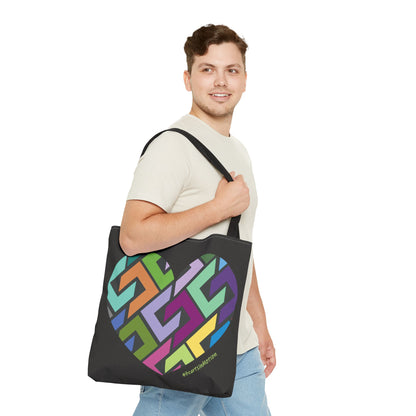 Colourful Heart Tote Bag - #HeartsInMotion