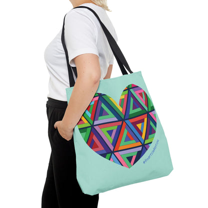 Colourful Heart Tote Bag, Cute Eco-Friendly Shopping Bag, #HeartsInMotion