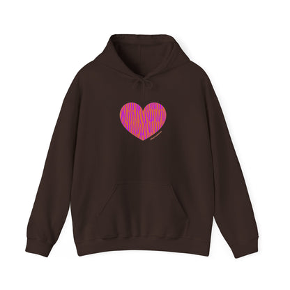 Heart Pattern Unisex Hooded Sweatshirt – #HeartsInMotion