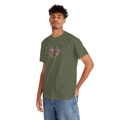 Earthy Heart Unisex Heavy Cotton Tee, Casual Wear, #HeartsInMotion