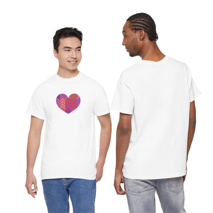 Colourful Heart Unisex Heavy Cotton Tee - Vibrant Casual Wear for Everyday Love