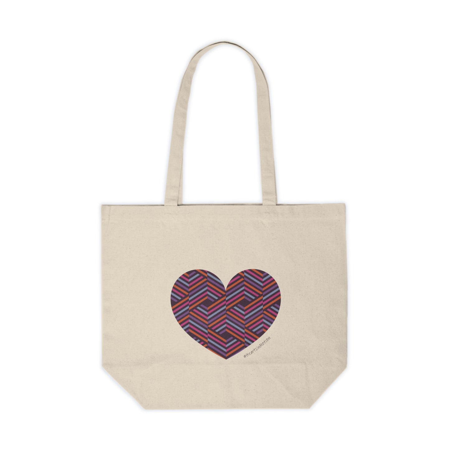Heart Patterned Canvas Shopping Tote | Eco-Friendly Bag, Beach, #HeartsInMotion