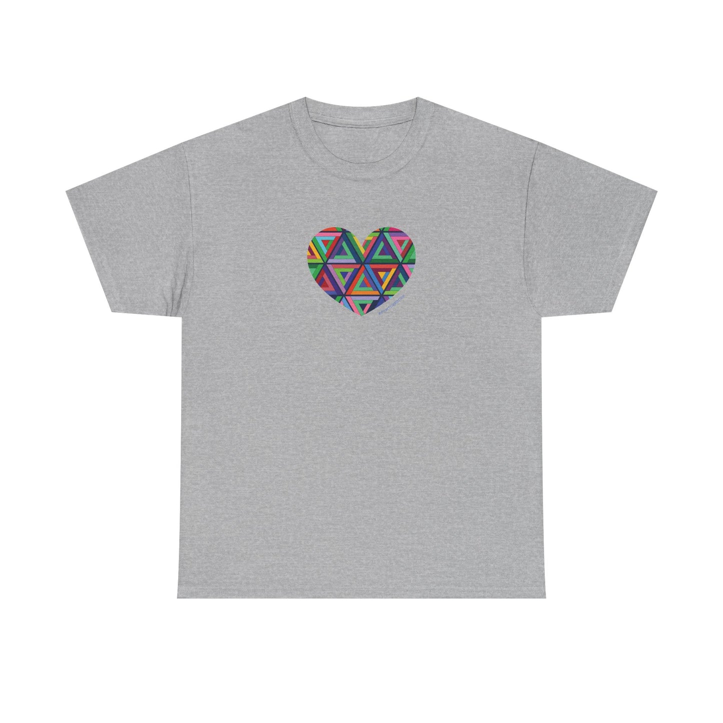 Colourful Heart Graphic Tee, Unisex Heavy Cotton Shirt, #HeartsInMotion