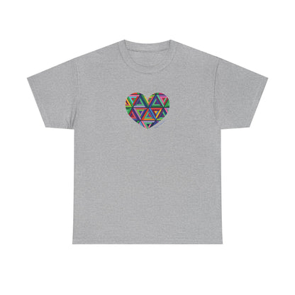 Colourful Heart Graphic Tee, Unisex Heavy Cotton Shirt, #HeartsInMotion