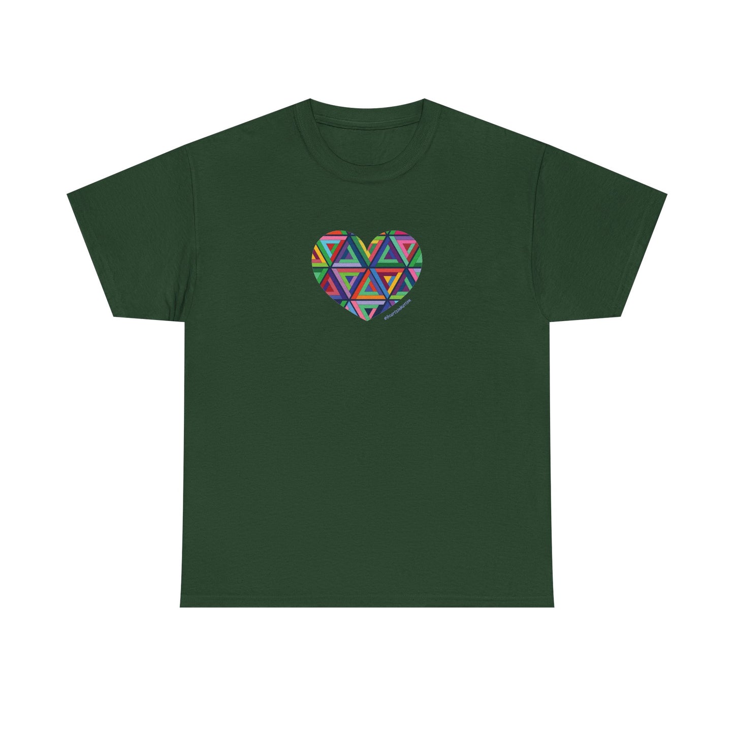Colourful Heart Graphic Tee, Unisex Heavy Cotton Shirt, #HeartsInMotion