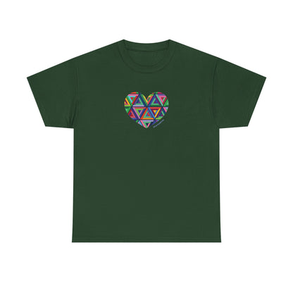 Colourful Heart Graphic Tee, Unisex Heavy Cotton Shirt, #HeartsInMotion