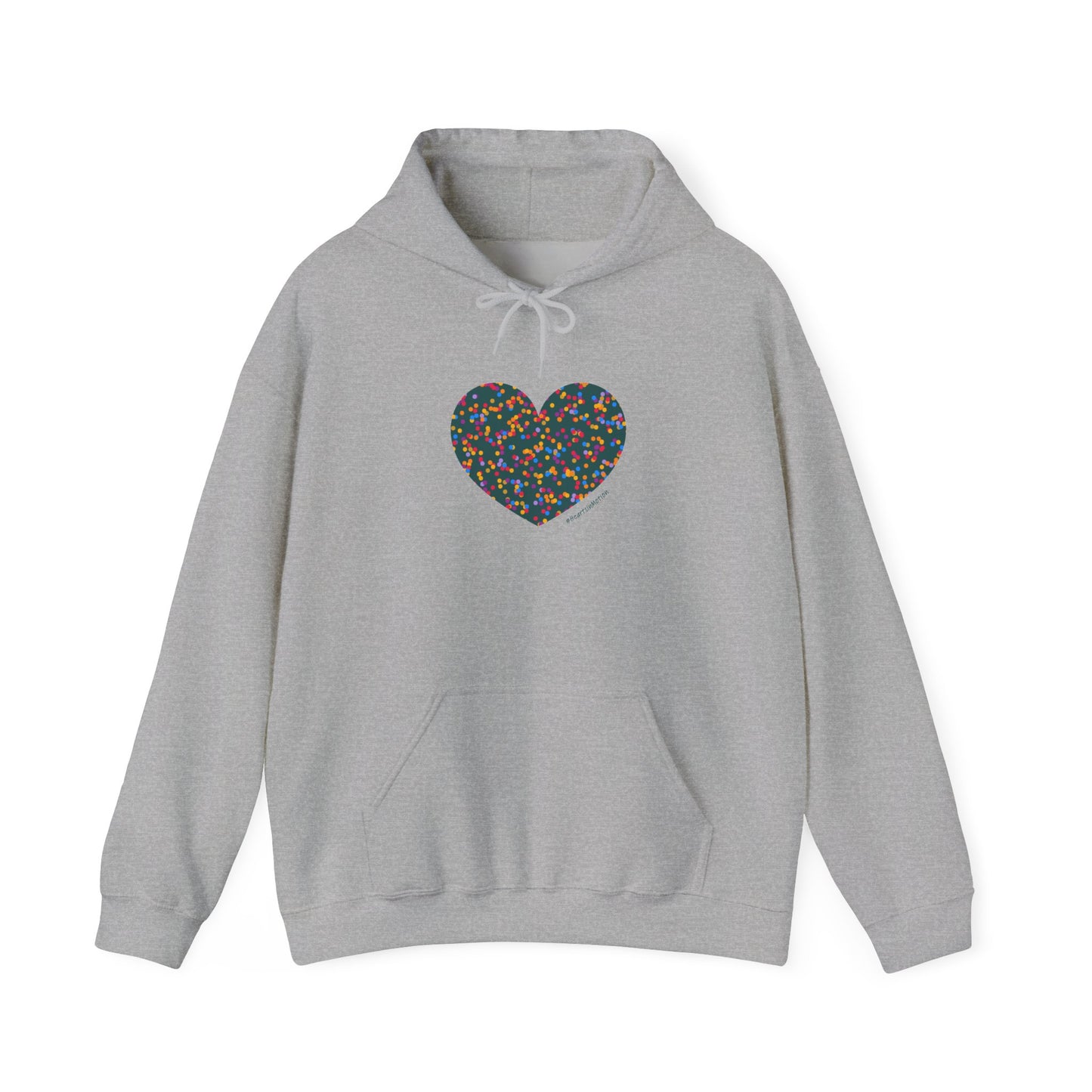 Colourful Heart Dot Design Unisex Hoodie - #HeartsInMotion