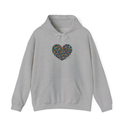 Colourful Heart Dot Design Unisex Hoodie - #HeartsInMotion